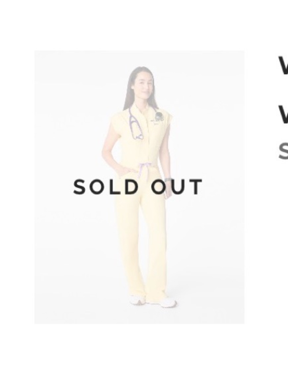 Figs Butter Yellow wide leg jumpsuit